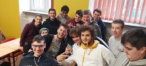 zdjęcie uczniów z Francji w naszej szkole