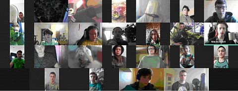 Zdjęcie. Zrzut ekranu z widocznymi zdjęciami uczestników warsztatów. 